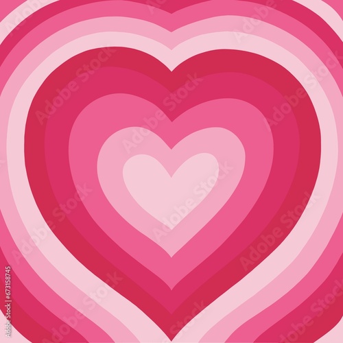 Gradient pink heart, retro style