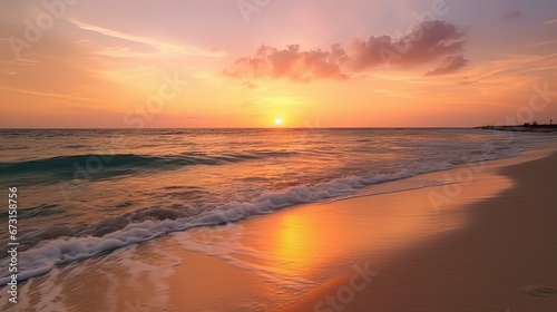 A Breathtaking Coastal Landscape at Sunset