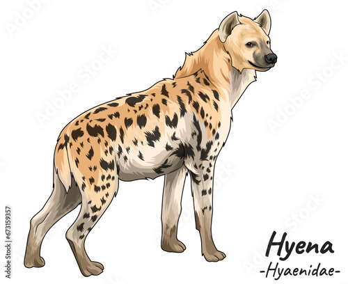 Hyena Hyaenidae illustration