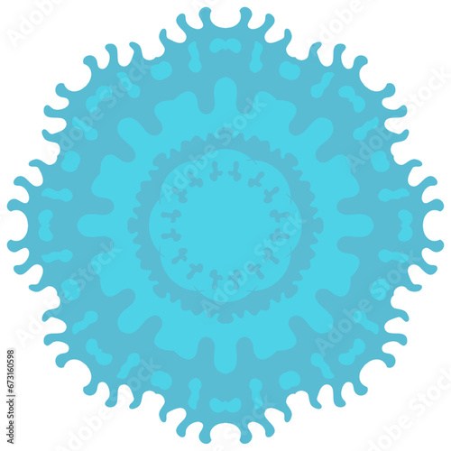 Unusual snowflake, mandala, flower. Vector graphics. Isolated on white background