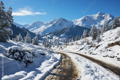 road in the snow