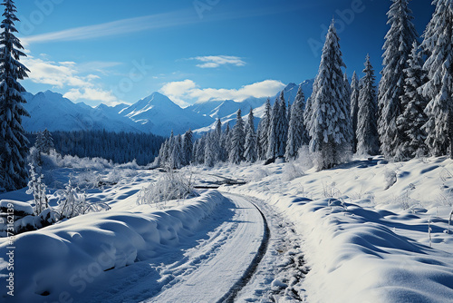 road in the snow