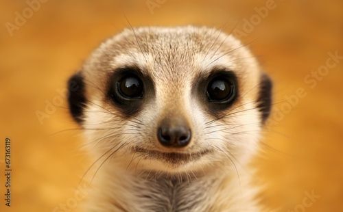 Portrait of a cute little meerkat © giedriius
