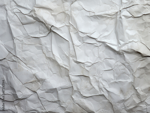 Crumpled Vintage Paper with Light Gray Uneven Texture