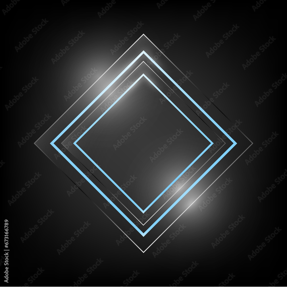 a rhombus with backlight effect a rhombus with backlight effect