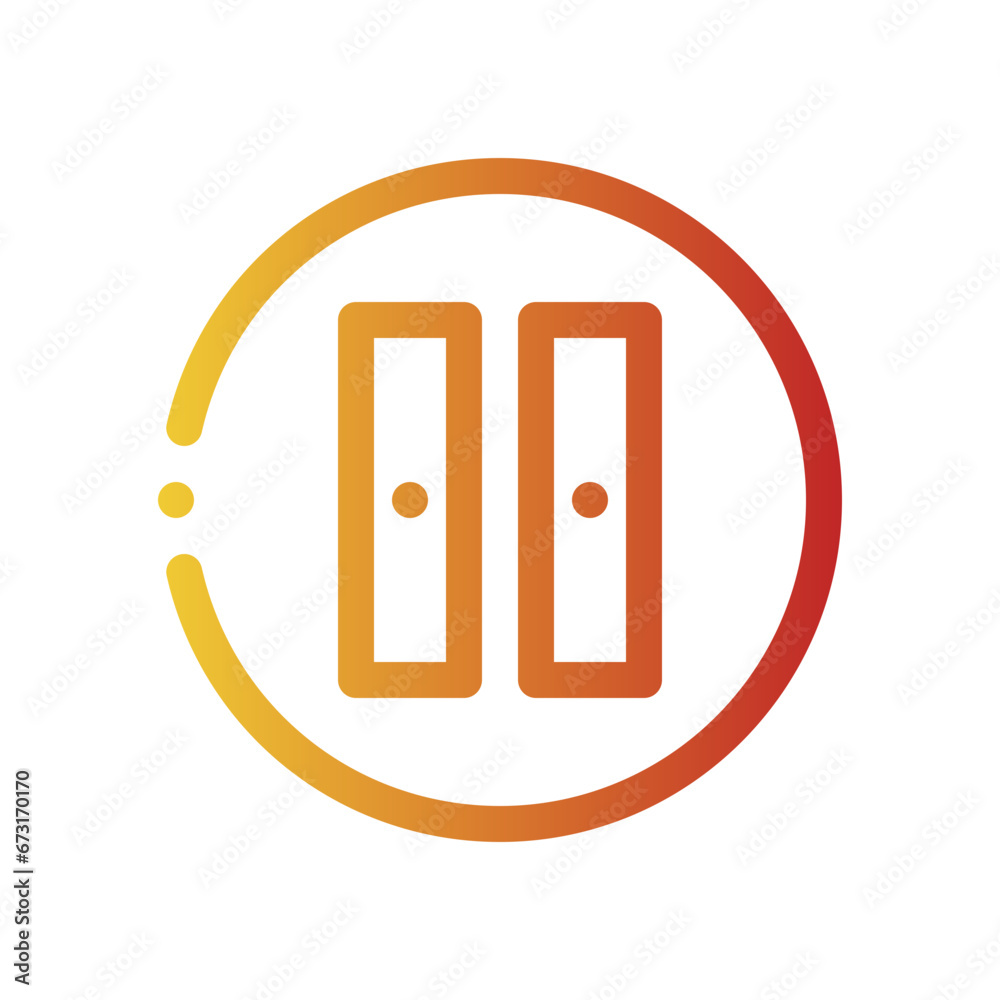 pause button gradient icon pause button gradient icon