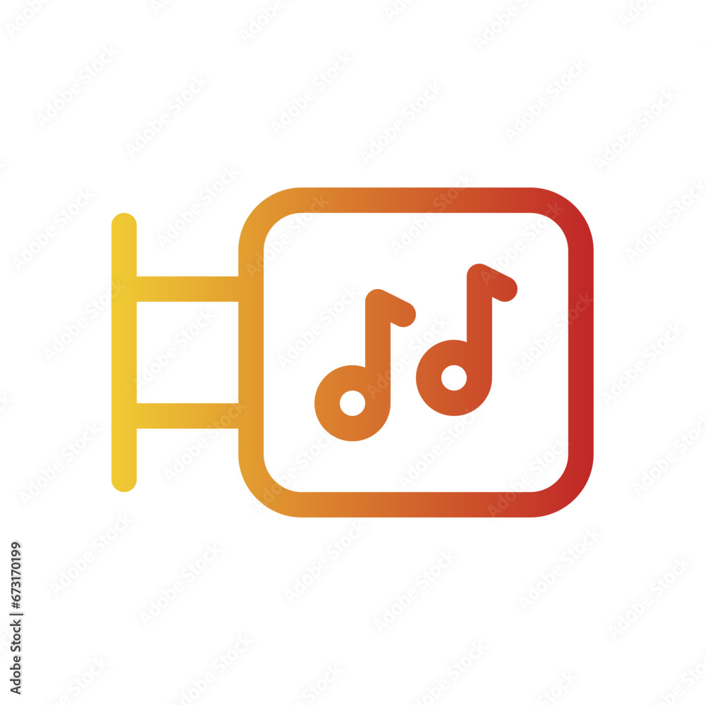 signboard gradient icon