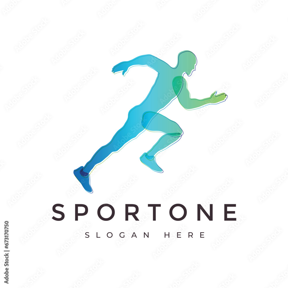 run sport concept athletic champion modern logo design vector graphic run sport concept athletic champion modern logo design vector graphic