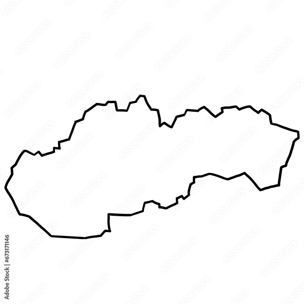Slovakia map outline Slovakia map outline