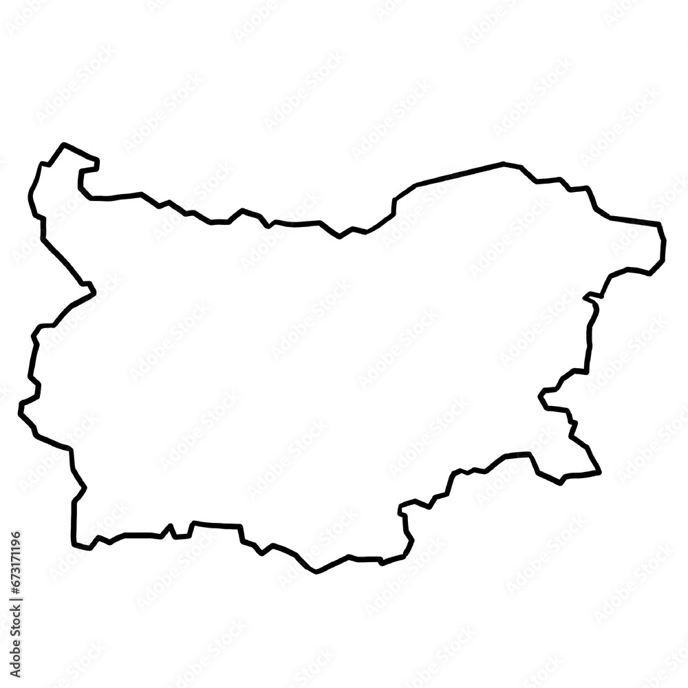 Bulgaria map outline