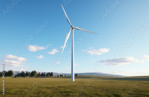 wind turbine in the field for clean air