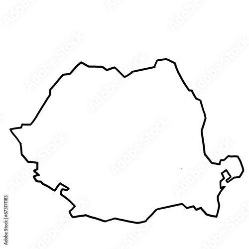 Romania map outline