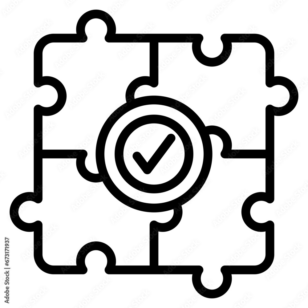Puzzle with Checkmark Puzzle with Checkmark