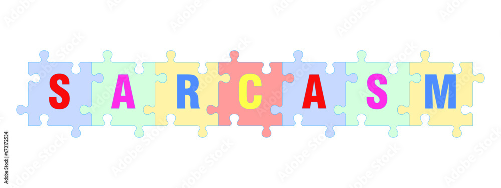 sarcasm puzzle vector text sarcasm puzzle vector text