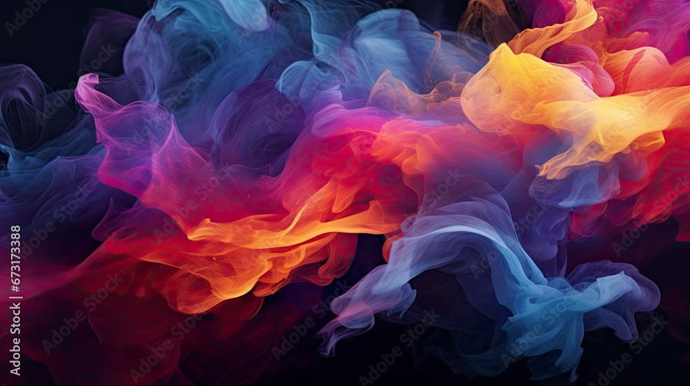 Obraz premium wave abstract background smoke, for slide and template presentation, colorful and modern background