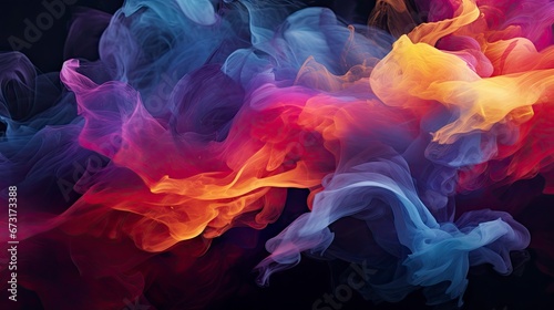 wave abstract background smoke, for slide and template presentation, colorful and modern background