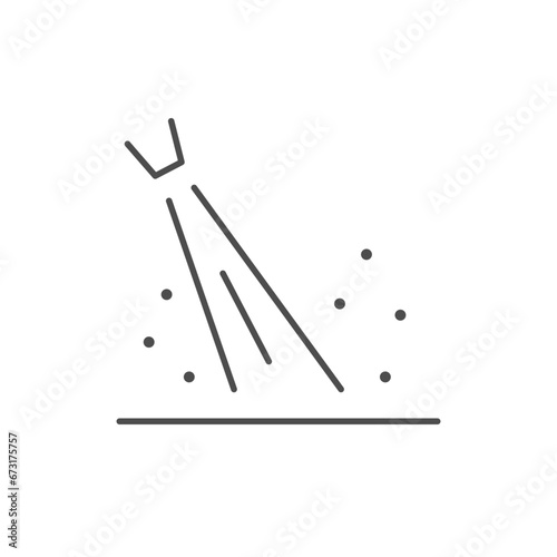 High pressure cleaning line icon