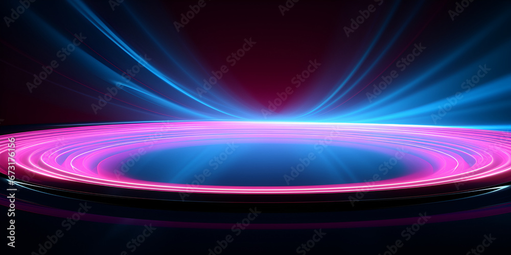 Neon pink and blue textured round circle background Neon pink and blue textured round circle background