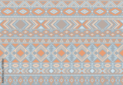Indonesian pattern tribal ethnic motifs geometric seamless vector background. Modern boho tribal motifs clothing fabric textile print traditional design with triangle and rhombus shapes.