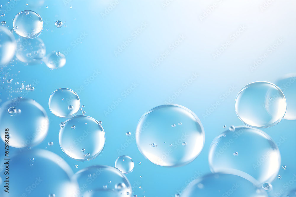 Bubbles in water, Bubbles on blue background, Bubble background ,Soap bubbles