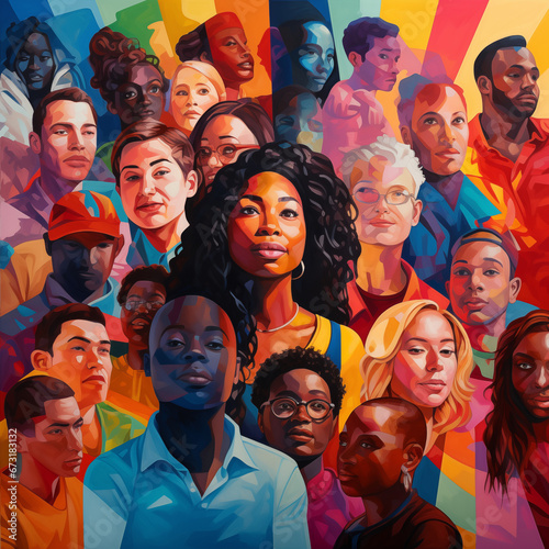 LGBTQ portraits art composition