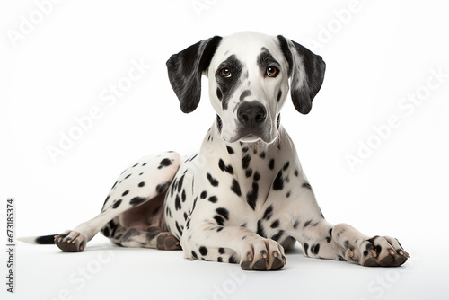 Dalmatian Isolated On White, Dalmatian On White Background, Dalmatian