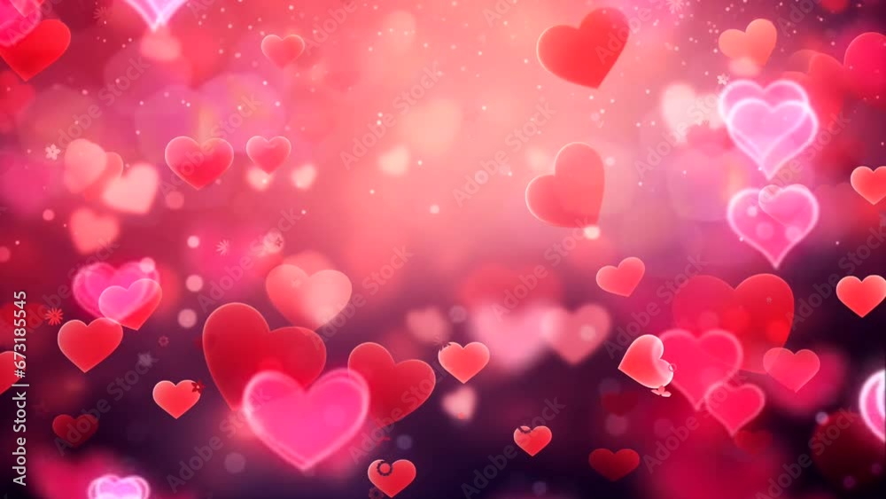 Background with hearts. A topic for lovers. Animated lights. Loop animation. One minute. Background with hearts. A topic for lovers. Animated lights. Loop animation. One minute.