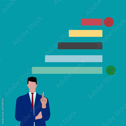 Investment asset allocation and balancing concept Businessman investors make pie charts to balance their portfolios to suit risk and return.