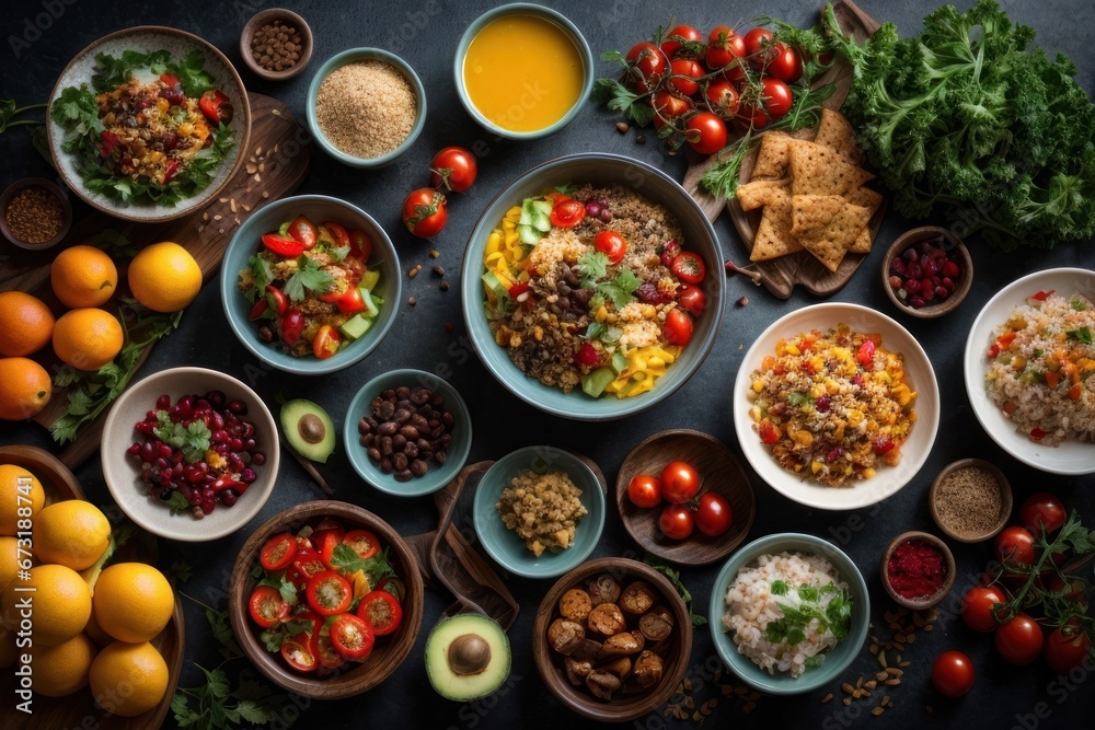 Fototapeta premium vegetables on a plate