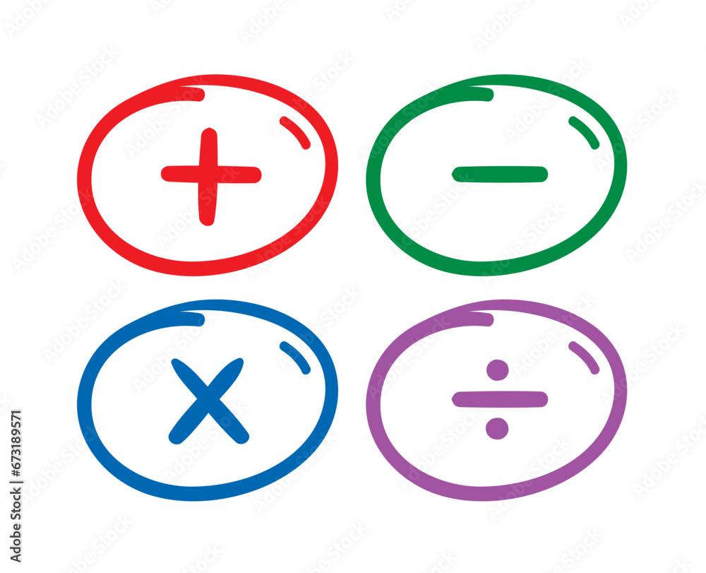 addition, subtraction, multiplication, division math symbols addition, subtraction, multiplication, division math symbols