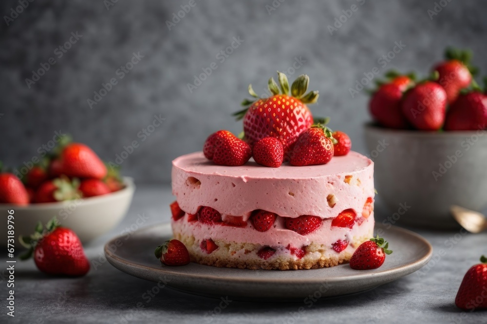 cheesecake with strawberries cheesecake with strawberries