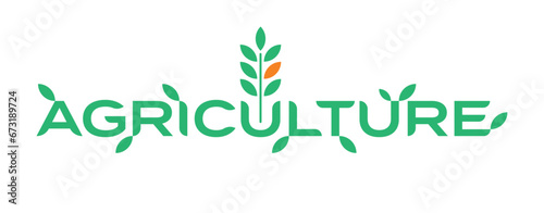 agriculture logo. agriculture and spike symbol concept
