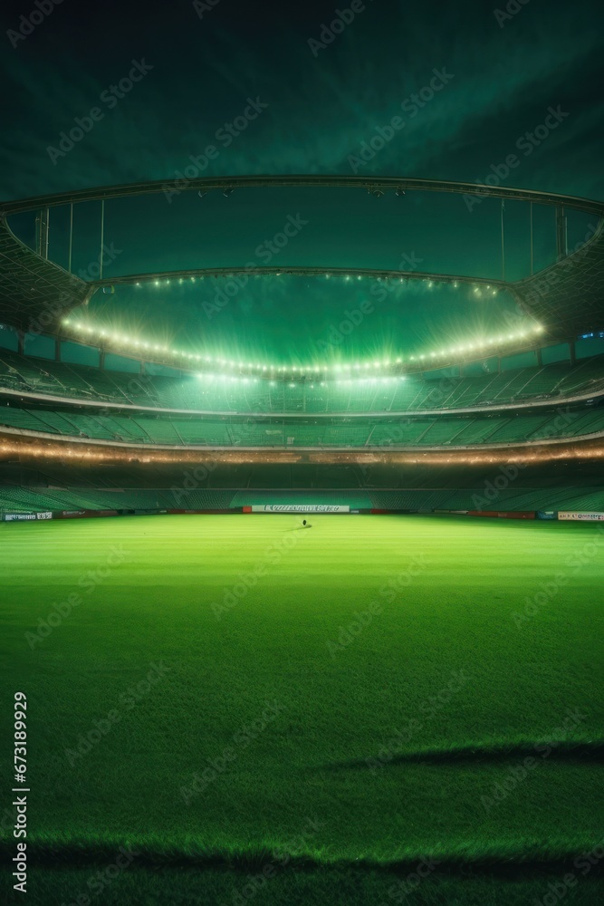 Fog-Blanketed Sports Venue with No Spectators Fog-Blanketed Sports Venue with No Spectators