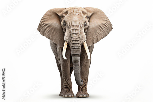 African Elephant Isolated On White  African Elephant On White Background  African Elephant  Elephant