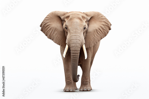 African Elephant Isolated On White, African Elephant On White Background, African Elephant, Elephant