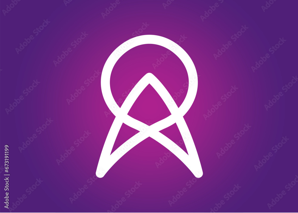 A letter logo. AO letter logo. vector logo A letter logo. AO letter logo. vector logo