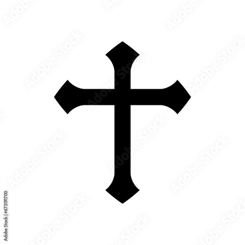 Christian cross vector icon. religion illustration sign. creed symbol. confession logo.
