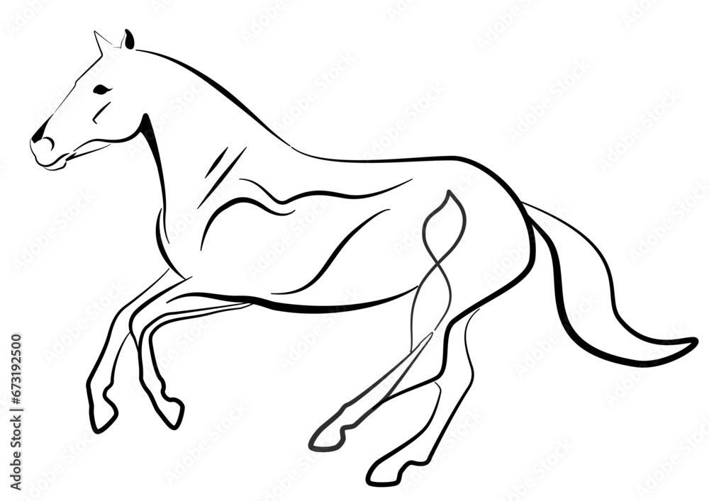 Obraz premium Pferd Galopp Logo 