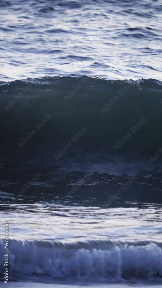 Slow motion vertical video of sea surface Slow motion vertical video of sea surface