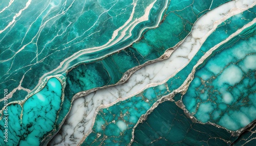 abstract green teal turquoise malachite and marble surface luxury texture panoramic background