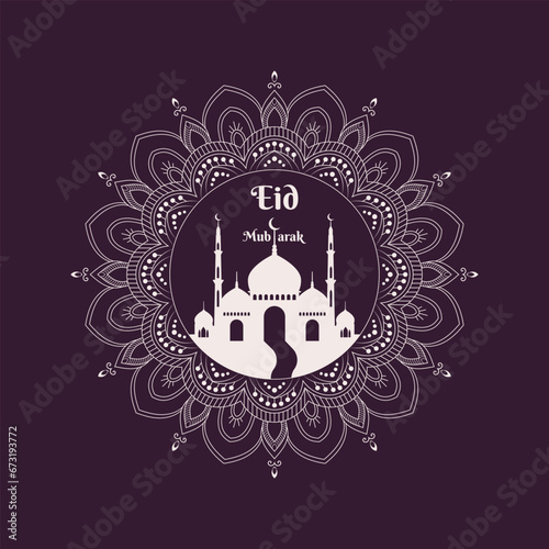 Elegant religious eid mubarak design