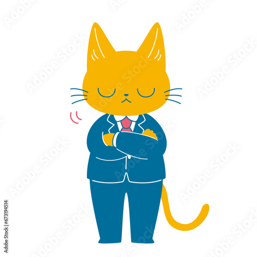 頷くビジネス猫