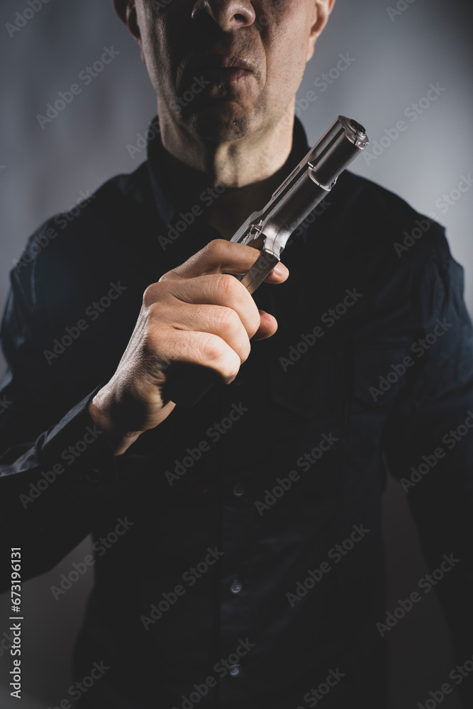 Spy thriller mafia boss assasin portrait Spy thriller mafia boss assasin portrait