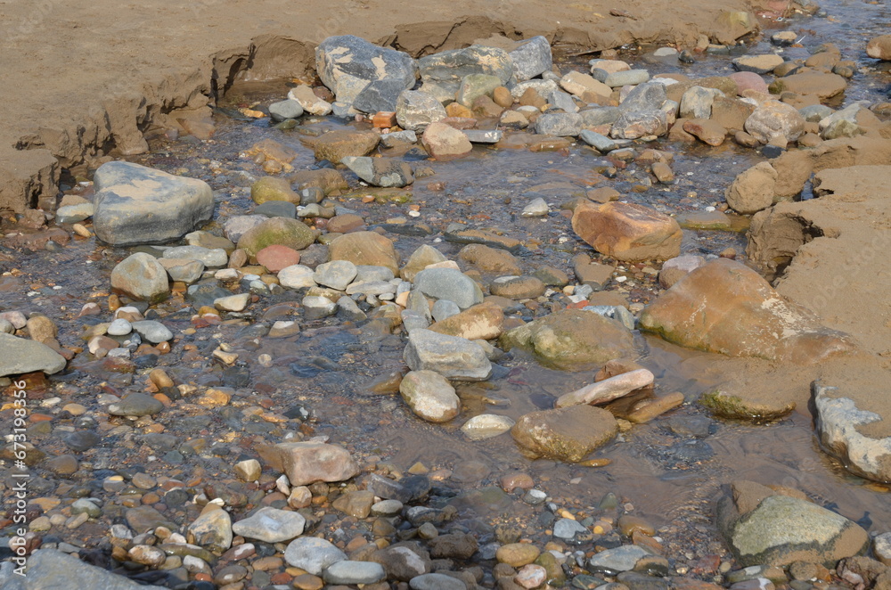 Rock pool on the beach Rock pool on the beach