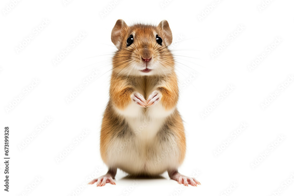 Curious Whiskers: A Gerbil's Inquisitive Stance