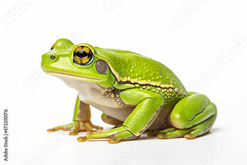 Frog On White Background, Frog Isolated On White, Frog, Green Frog