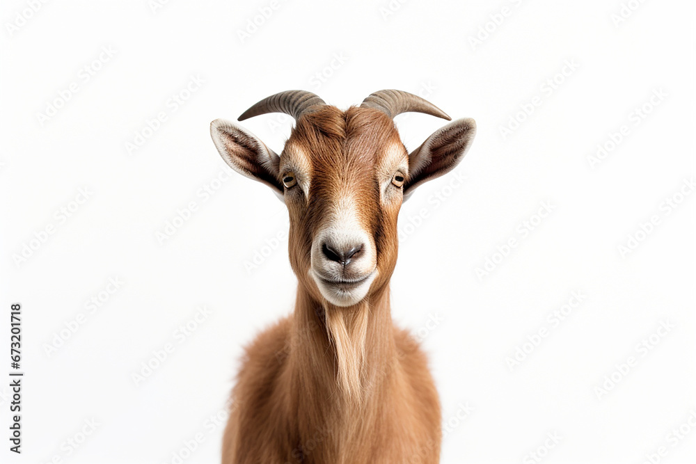 Goat, Close Up Of A Goat, Goat On A White Background, Goldfish Isolated On White Background Goat, Close Up Of A Goat, Goat On A White Background, Goldfish Isolated On White Background