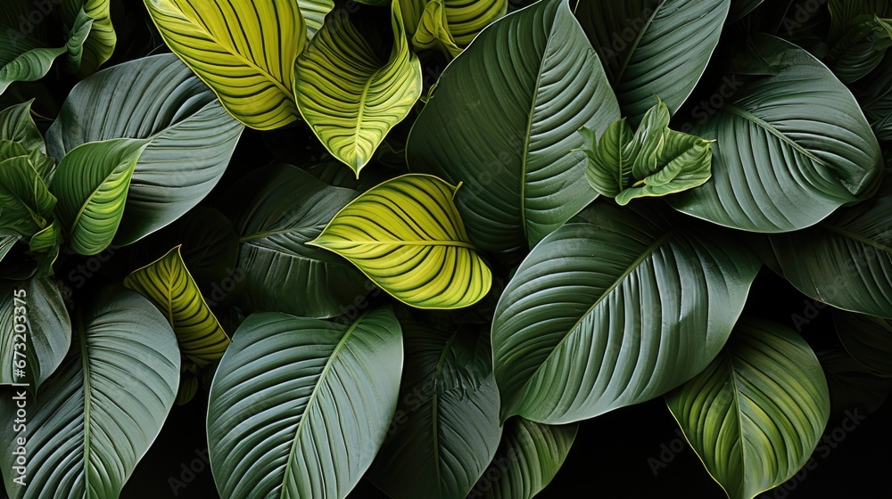 custom made wallpaper toronto digitalGray and green calathea lutea leaves patterned background