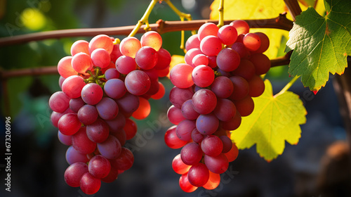 red grapes in vineyard