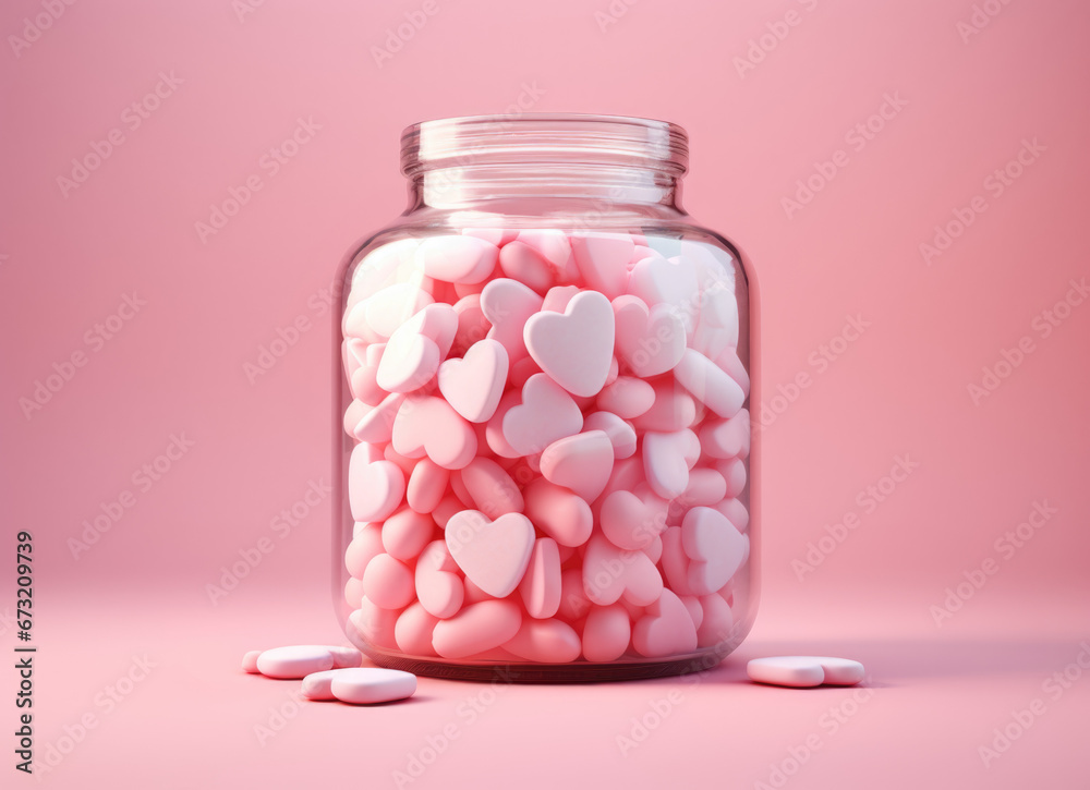 Little pink hearts. Greeting card for Valentine's Day. Romantic tender background with a symbol of love. Little pink hearts. Greeting card for Valentine's Day. Romantic tender background with a symbol of love.